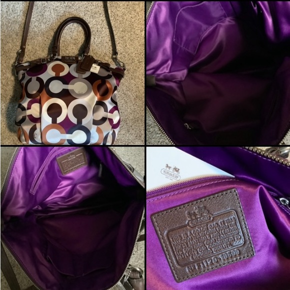 Coach Op Art Lindsey Lg bag & Scarf NWT #18599 Both Never Used! Perfect! - Picture 7 of 15